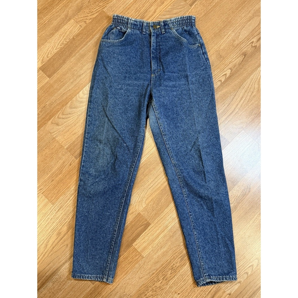 VTG Lee High Rise Mom Jeans Women's Sz 10 Blue Comfort Waist USA Made 80s 90s